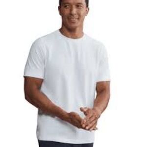 Rhône Basic White Men’s T-shirt Size S Lightweight Layering Luxurious